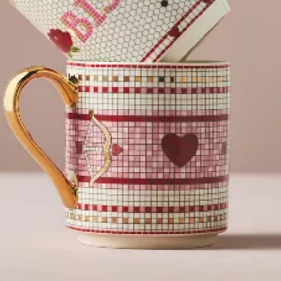 Anthropologie Other - NEW Anthropologie Bistro Tile Mug - Valentine's Edition